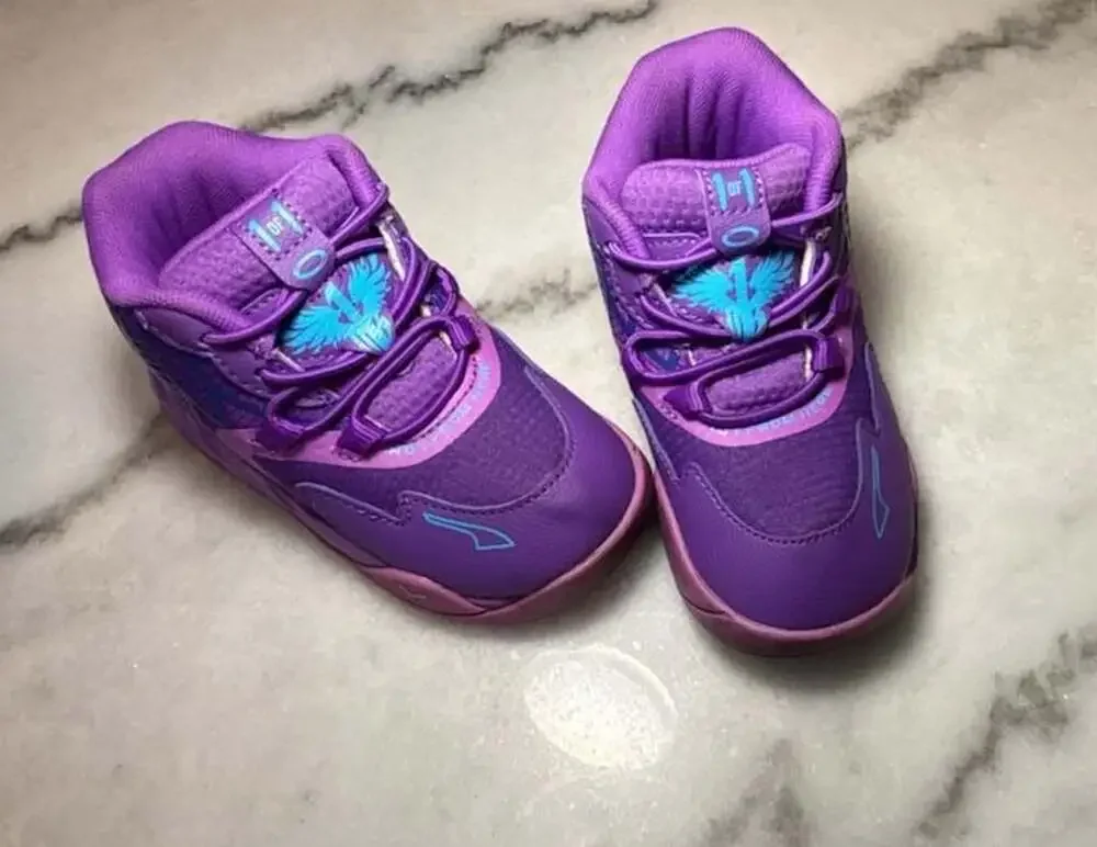 Puma MB.01 Queen City Toddler Shoes Purple Blue